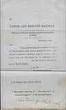 144831 1856 'EXETER AND EXMOUTH RAILWAY',  PRINTED LETTER TOPSHAM, DEVON TO EXETER 1d  (SPEC C6)(KI).