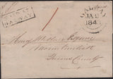 144832  1843 MAIL GALWAY TO MOUNTMELLICK, IRELAND WITH 'PAID AT/GALWAY' HANDSTAMP.