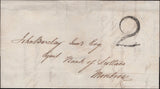 144842 1840 MAIL STONEHAVEN, SCOTLAND TO MONTROSE POSTED UNPAID WITH STONEHAVEN HANDSTAMP '2' CHARGEMARK.