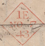 144843 1843 UNPAID MAIL DUBLIN TO LURGAN, CO. ARMAGH WITH DUBLIN '2' HANDSTAMP CHARGEMARK IN BLACK.
