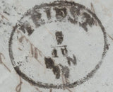 144850 1877 MAIL LONDON TO TRIESTE 3d ROSE PL.19 (SG143) AND 1d PL.181 (SG43) x 2.