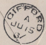 144852 1887 UNDELIVERED MAIL WITHIN HADDINGTON, EAST LOTHIAN 1d LILAC (SG172).