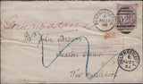 144853 1885 UNDELIVERED MAIL USED LOCALLY WEST HARTLEPOOL, DURHAM 1d LILAC (SG172) MANUSCRIPT 'GONE NO ADDRESS'.