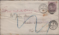 144853 1885 UNDELIVERED MAIL USED LOCALLY WEST HARTLEPOOL, DURHAM 1d LILAC (SG172) MANUSCRIPT 'GONE NO ADDRESS'.