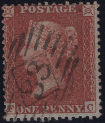 144857 1855 DIE 2 1d PL.7 L.C.14 (SPEC C6)(FC) CONSTANT VARIETY.
