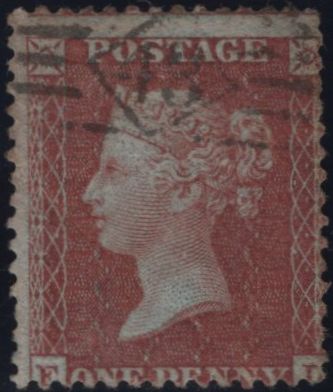 144867 1855 DIE 2 1d L.C.14 (SPEC C6)(FL) USED.