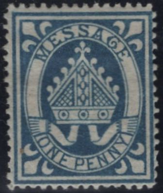 144877 1877 1d DEEP BLUE LINCOLN COLLEGE, OXFORD (CS11) VERY FINE UNUSED.