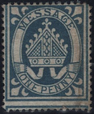 144878 1877 1d DEEP BLUE LINCOLN COLLEGE, OXFORD (CS11) UNUSED.