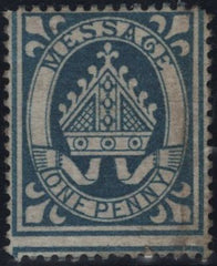 144878 1877 1d DEEP BLUE LINCOLN COLLEGE, OXFORD (CS11) UNUSED.