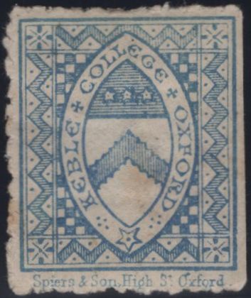 144879 1876 ½d ULTRAMARINE  KEBLE COLLEGE, OXFORD (CS8) GOOD TO FINE UNUSED.
