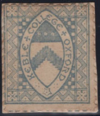 144881 1882 ½d ULTRAMARINE KEBLE COLLEGE, OXFORD (CS10) UNUSED.