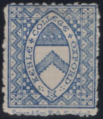 144882 1876 ½d ULTRAMARINE KEBLE COLLEGE, OXFORD (CS8) GOOD TO FINE UNUSED.