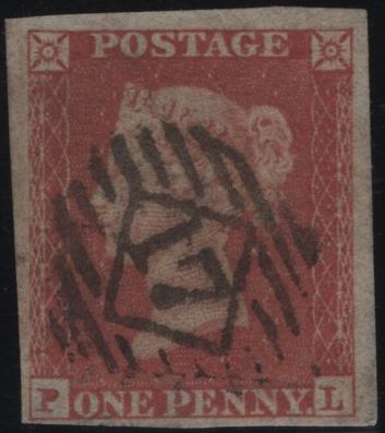 144920 1853 1d PL.167 (SG8)(PL) VERY THIN PAPER, FINE USED.