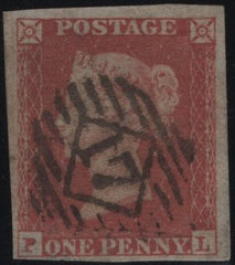 144920 1853 1d PL.167 (SG8)(PL) VERY THIN PAPER, FINE USED.