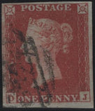 144954 1853-1854 MATCHED PAIR DIE 1 1d PL.162 1d IMPERF (SG8) 1d PERFORATED (SG17) LETTERED DJ.
