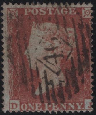 144954 1853-1854 MATCHED PAIR DIE 1 1d PL.162 1d IMPERF (SG8) 1d PERFORATED (SG17) LETTERED DJ.