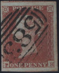 144980 1849 DIE 1 1d PL.98 (SG8)(PH) FINE TO VERY FINE USED.