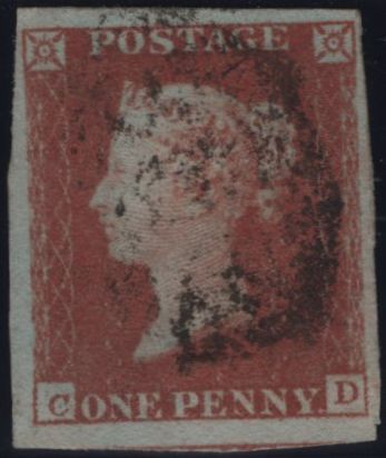 144985 1849 DIE 1 1d PL.93 (SG8)(CD) GOOD TO FINE USED.