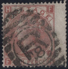 145004 1867 10d PALE RED-BROWN (SG113)(FH) GOOD USED.