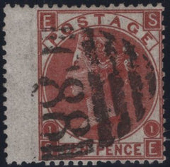 145005 1867 10d DEEP RED-BROWN (SG114) 'C88' CANCELLATION OF ST. JAGO DE CUBA, GOOD USED.