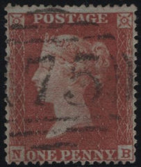 145019 1854 DIE 1 1d PL.198 (SG17)(NB) FINE USED.