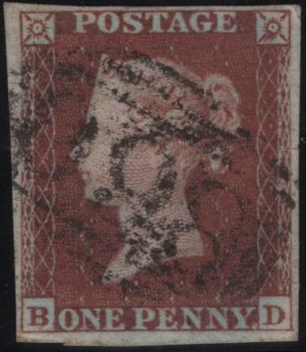 145025 1853 DIE 1 1d PL.163 (SG8)(BD) STATE ONE, FINE USED.