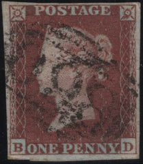 145025 1853 DIE 1 1d PL.163 (SG8)(BD) STATE ONE, FINE USED.