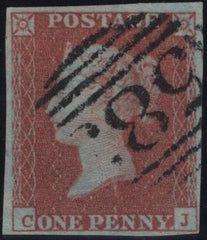 145034 1849 DIE 1 1d PL.93 (SG8)(CJ) FINE USED.