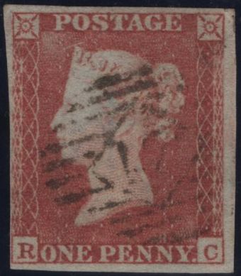 145047 1852 DIE 1 1d PL.153 EARLY PLATE WEAR (SG9)(RC) FINE USED.