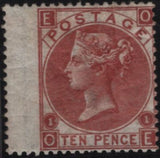 145064 1867 10d DEEP RED-BROWN (SG114)(OE) GOOD TO FINE UNUSED.