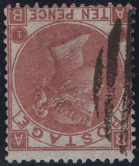 145076 1867 10d PALE RED-BROWN WATERMARK INVERTED (SG113Wi)(AB) FINE USED.
