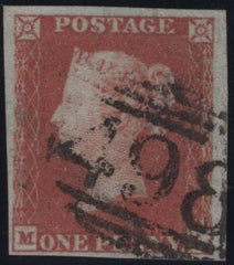 145085 1849 DIE 1 1d PL.96 (SG8)(ML)  FINE USED.