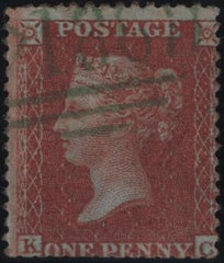 145087 1855 DIE 2 1d PL.6 (SG21) GREEN DUBLIN CANCELLATION, USED.