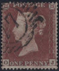 145089 1854 DIE 1 1d pl.166 (SG17), GOOD USED CHOCOLATE-BROWN SHADE VERY BLUED PAPER FINE IVORY HEAD.