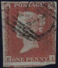 145110 1852 DIE 1 1d PL.148 (SG8)(EI) GOOD TO FINE USED.