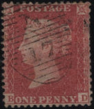 145149 1857 DIE 2 1d PL.27 GROUP 'AD-BD' MAJOR RE-ENTRY, 'AD' ON COVER FROM IRELAND AND 'BD' THREE USED SINGLES.
