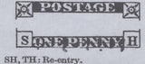145161 1853-54 MATCHED PAIR DIE 1 1d PL.167 SH MAJOR RE-ENTRY 1d IMPERF (SG8 SPEC B2d) AND 1d PERFORATED (SG17 SPEC C1e).
