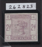 145162 1884 2d LILAC ERROR IMPERFORATE (SG189a) VERY FINE UNUSED.