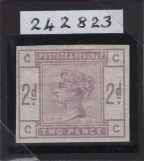 145162 1884 2d LILAC ERROR IMPERFORATE (SG189a) VERY FINE UNUSED.