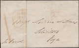 145228 1840 MAIL STRAND IN LONDON TO RYE, SUSSEX 10th JANUARY, FIRST DAY UNIFORM PENNY POST SENT 'In Parcel' TO AVOID HIGHER POSTAL CHARGES?