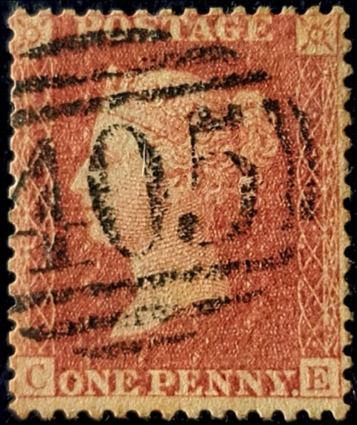 150043 1861 DIE 2 1D ALPHABET IV PL.50 (SG42)(CE) FINE USED.