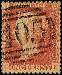 150043 1861 DIE 2 1D ALPHABET IV PL.50 (SG42)(CE) FINE USED.
