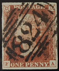 150050 1843 1D PL.41 (SG8)(FA) GOOD TO FINE USED.