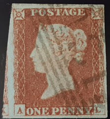 150062 1847 1D PL.74 (SG8)(AL) MISSING IMPRIMATUR LETTERING FINE USED.