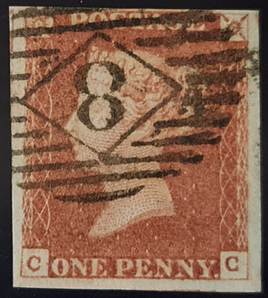 150078 1847 1D PL.73 (SG8)(CC) VERY FINE USED.