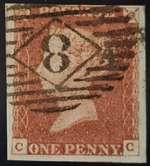 150078 1847 1D PL.73 (SG8)(CC) VERY FINE USED.