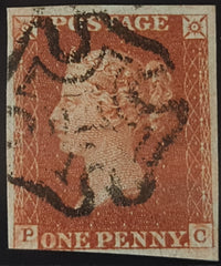 150082 1844 1D PL.42 (SG8)(PC) GOOD USED.