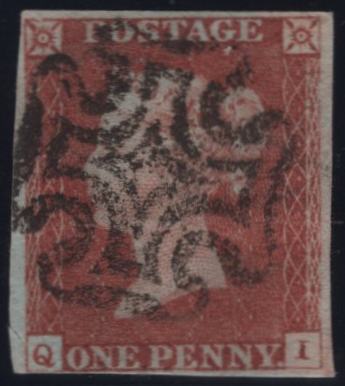 150195 1841 1D PL.19 (SG8)(QI) USED.