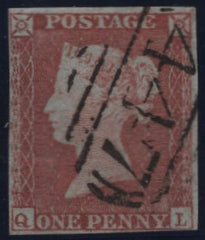 150211 1852 1D PL.148 (SG8)(QI) VERY THIN PAPER GOOD USED.