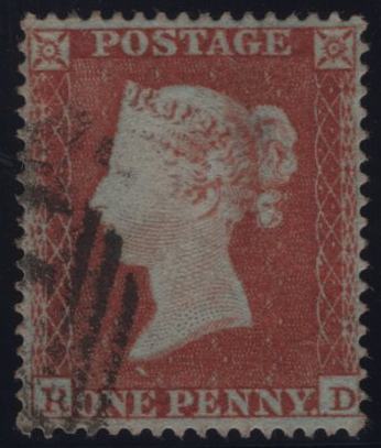 150232 1854 DIE 1 1D PL.189 (SG17)(RD) GOOD USED.